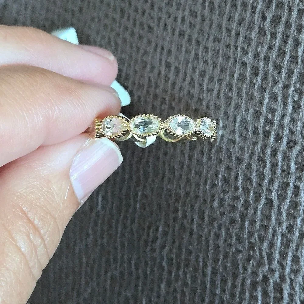 Shaanti Multi Ellipse White Topaz Ring💍 - NWT